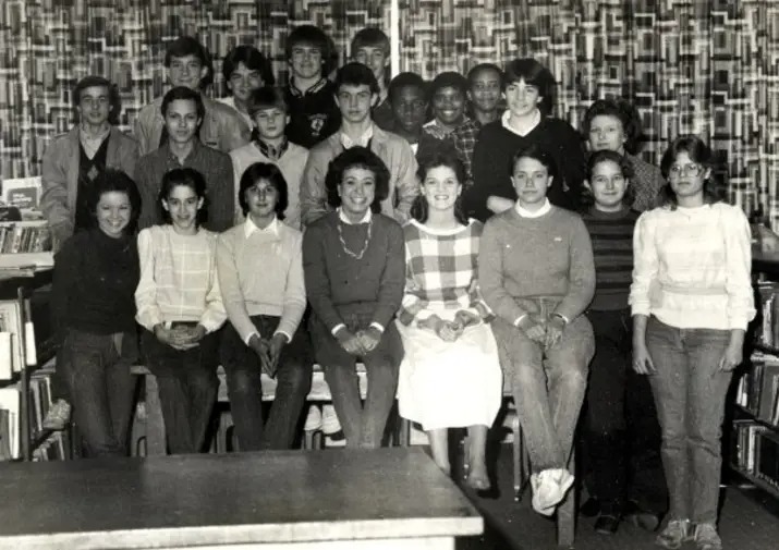 High school honor group photo of Veronica Womack and classmates