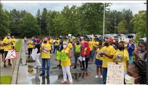 Protest at the Metro Green site